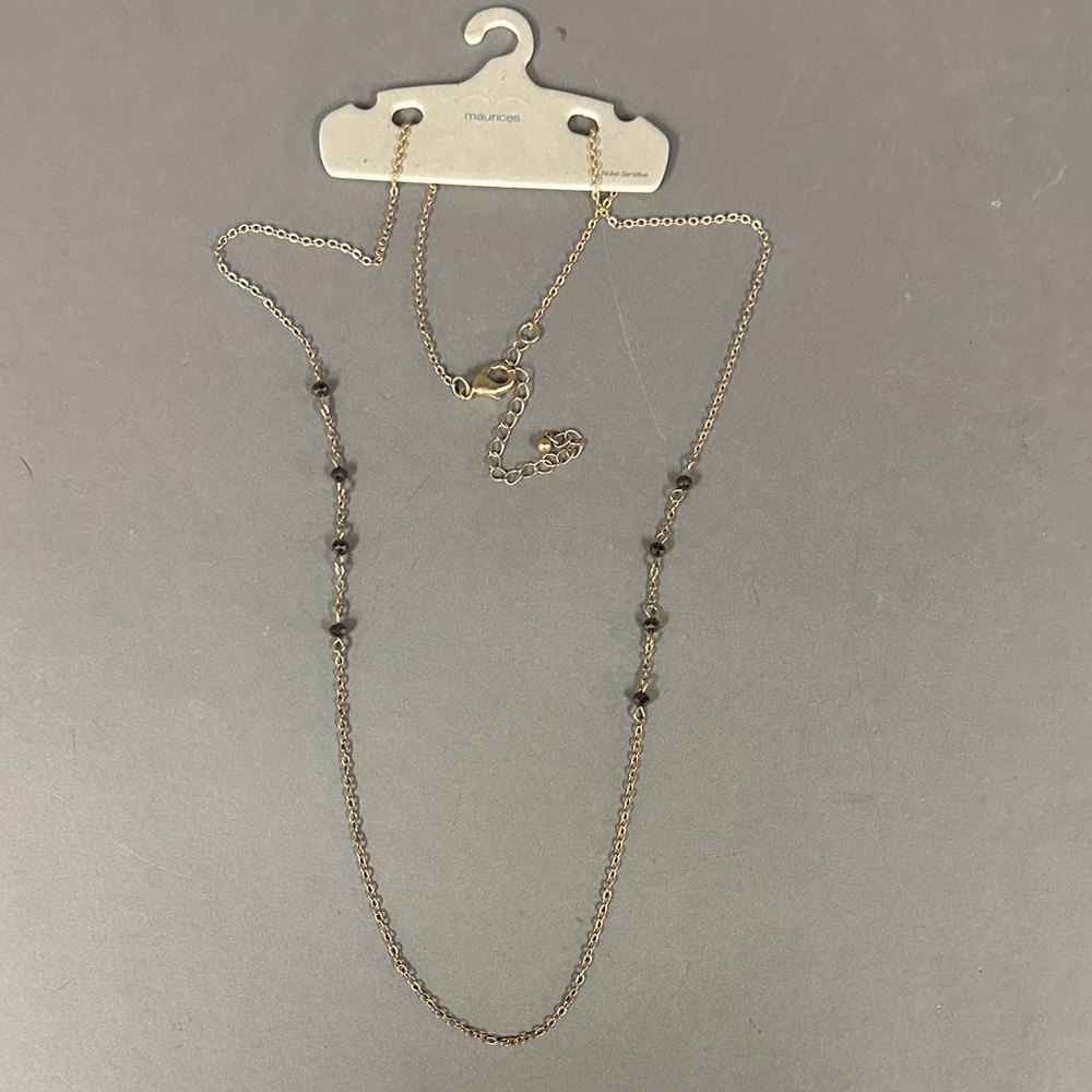Maurices Gold Chain and Beaded Necklace NWT